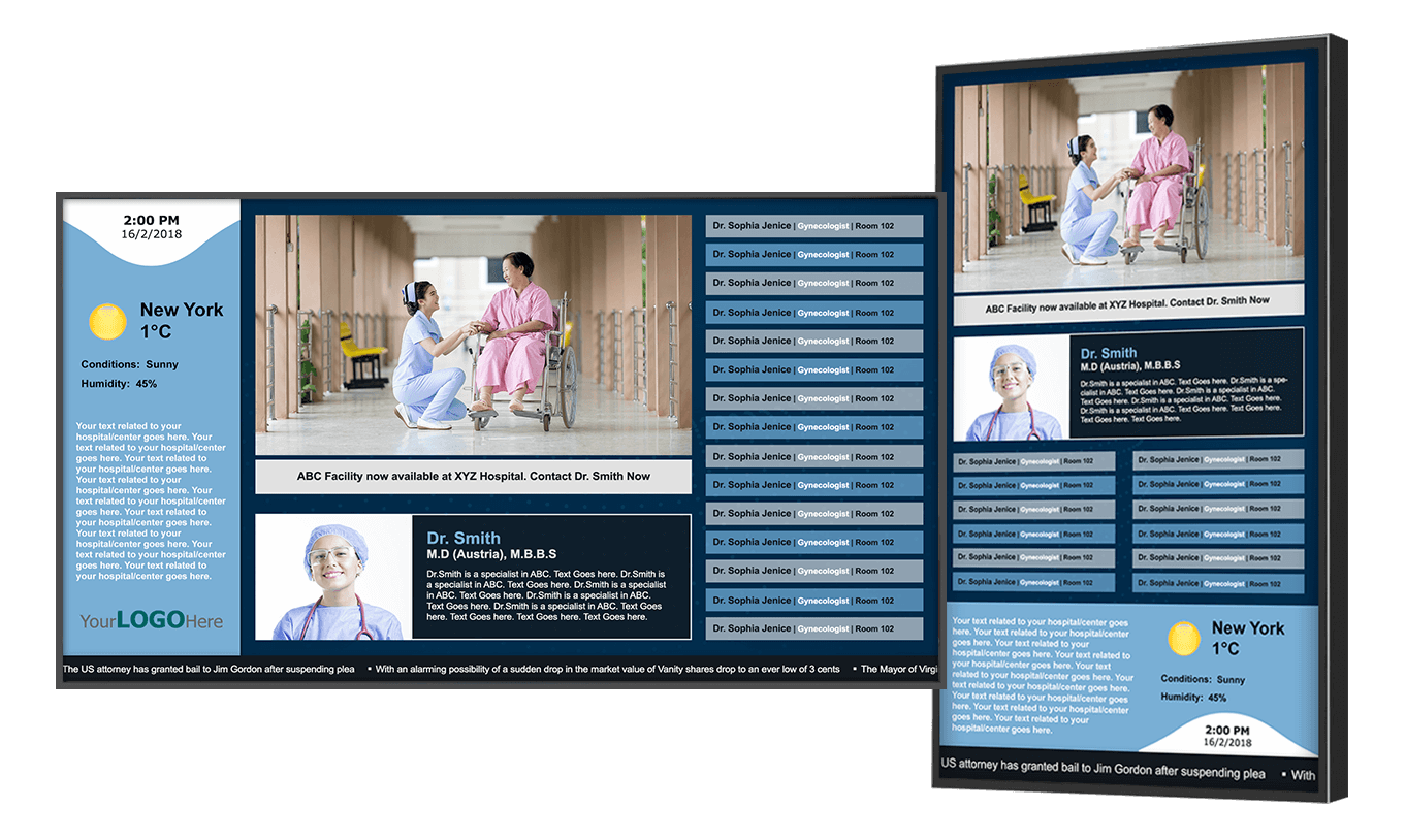 Healthcare digital signage