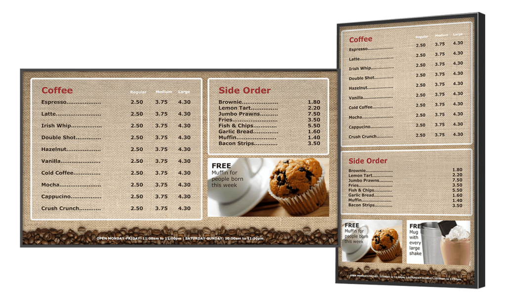 Coffee Shop Menu Boards