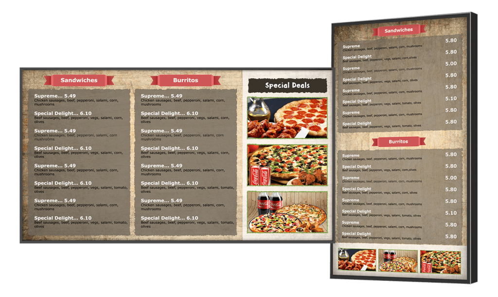 Fast Food Digital Menu Boards