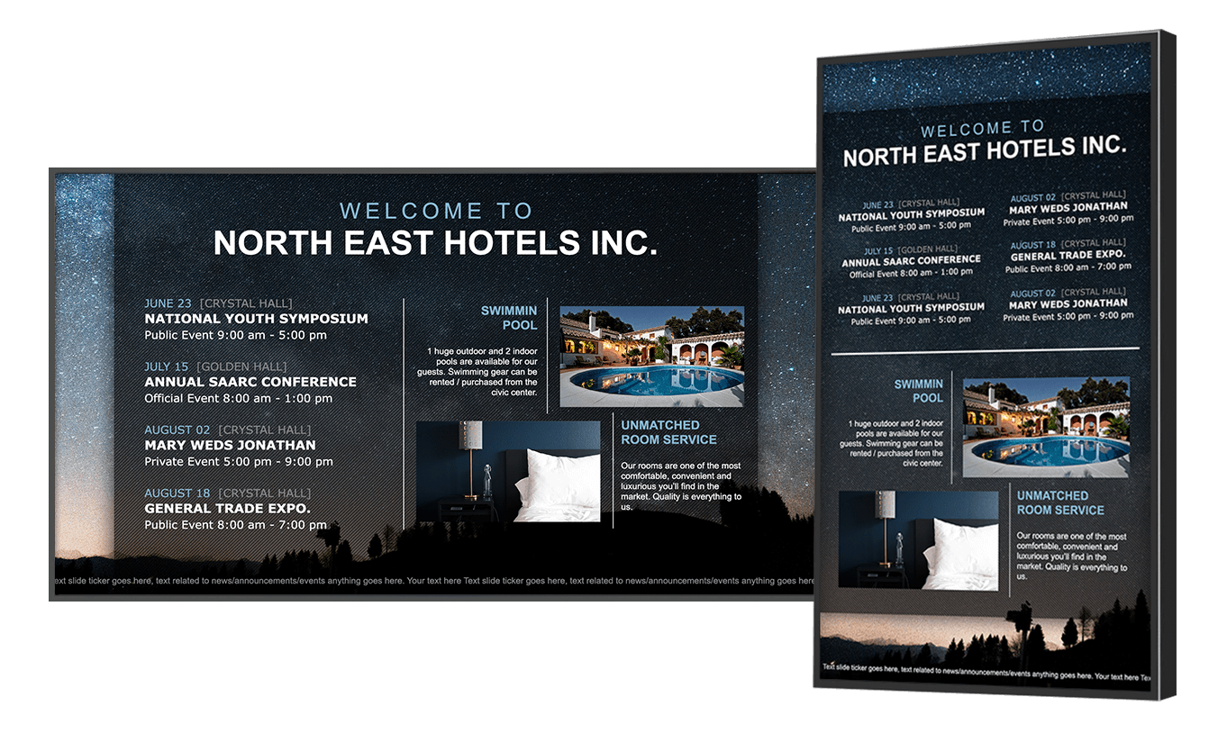 Hospitality signage